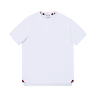 톰브라운 남성 화이트 크루넥 반팔티 - Mens White Tshirts - thom01555x