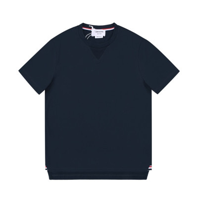 톰브라운 남성 네이비 크루넥 반팔티 - Mens Navy Tshirts - thom01557x