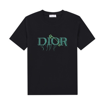 디올 남성 크루넥 블랙 반팔티 - Mens Black Tshirts - dio01765x