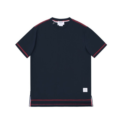 톰브라운 남성 네이비 크루넥 반팔티 - Mens Navy Tshirts - thom01558x