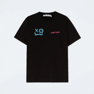 오프화이트 남성 모던 블랙 반팔티 - Mens Black Tshirts - off0821x