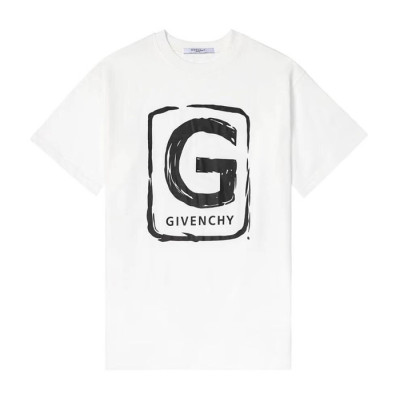 지방시 남성 크루넥 화이트 반팔티 - Mens White Tshirts - giv0679x