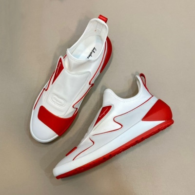 페라가모 남성 Gancini 레드 스니커즈 - Mens Red Sneakers - fer0351x