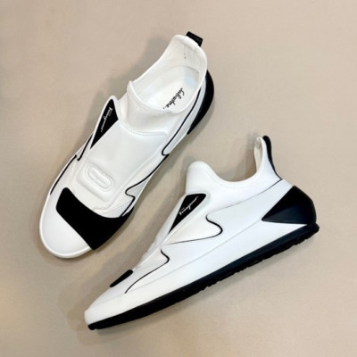 페라가모 남성 Gancini 화이트 스니커즈 - Mens White Sneakers - fer0352x