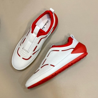 페라가모 남성 Gancini 레드 스니커즈 - Mens Red Sneakers - fer0354x