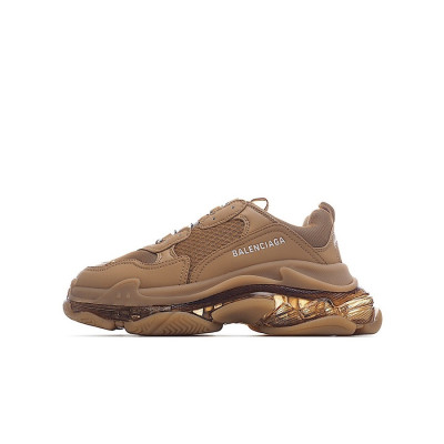 발렌시아가 남/녀 Triple S 카멜 스니커즈 - Unisex Camel Sneakers - bal01451x