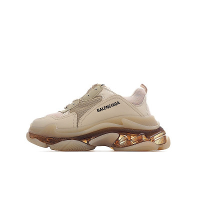 발렌시아가 남/녀 Triple S 카멜 스니커즈 - Unisex Camel Sneakers - bal01454x