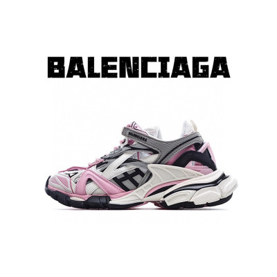 발렌시아가 남/녀 Track 핑크 스니커즈 - Unisex Pink Sneakers - bal01469x