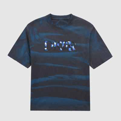 디올 남성 크루넥 블루 반팔티 - Mens Blue Tshirts - dio01786x