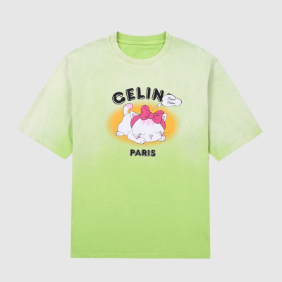 셀린느 여성 그린 반팔티 - Celine Womens Green Tshirts - cel254x