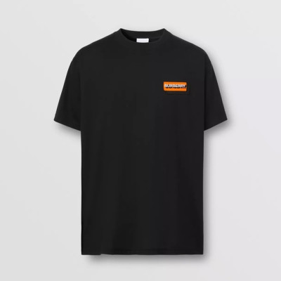 버버리 남성 블랙 크루넥 반팔티 - Mens Black Tshirts - Bur04328x