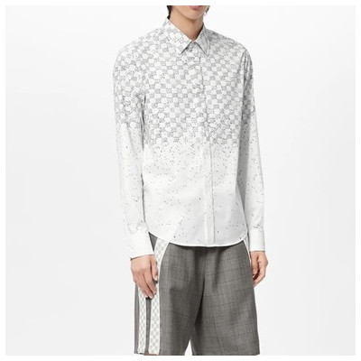루이비통 남성 이니셜 화이트 셔츠 - Mens White Tshirts - lou04340x