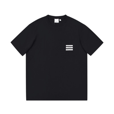 버버리 남성 블랙 크루넥 반팔티 - Mens Black Tshirts - Bur04332x