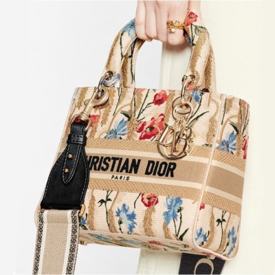 디올 여성 베이지 레이디 백 - Dior Womens Beige Lady Bag - dio1807x