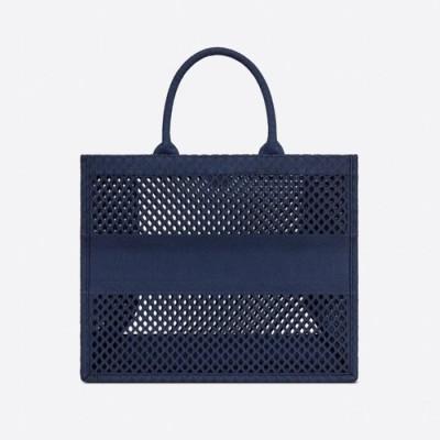 디올 여성 네이비 북토트 - Womens Navy Book Tote - dio01825x