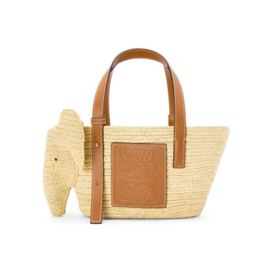 로에베 여성 Paula'lbiza 카멜 라탄백 - Loewe Womens Camel Tote Bag - loe0609x