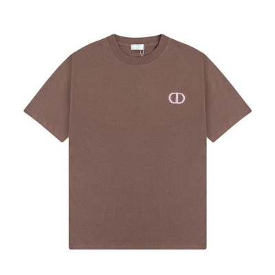 디올 남성 카멜 크루넥 반팔티 - Mens Camel Tshirts - dio01856x