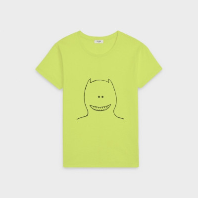 셀린느 남성 크루넥 네온 반팔티 - Mens Neon Tshirts - cel0412x