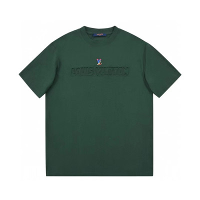 루이비통 남/녀 그린 크루넥 반팔티 - Unisex Green Tshirts - lou04881x