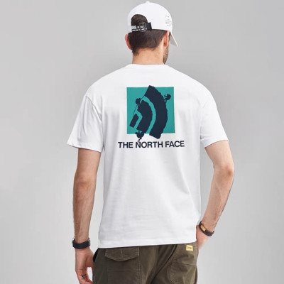 노스페이스 남성 화이트 크루넥 반팔티 - The North Face Mens White Tshirts - nor0255x