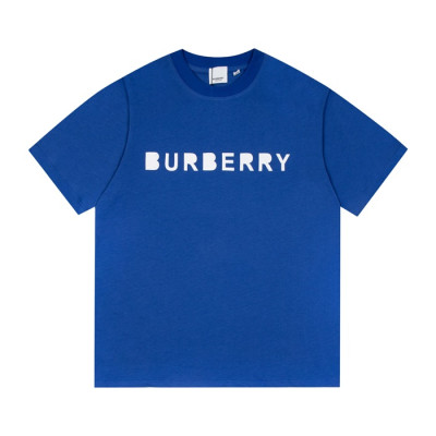 버버리 남성 블루 크루넥 반팔티 - Mens Blue Tshirts - Bur04364x