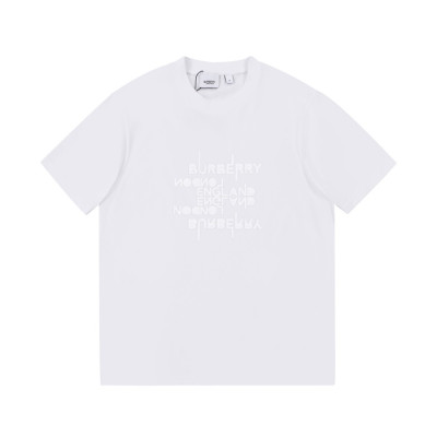 버버리 남성 화이트 크루넥 반팔티 - Mens White Tshirts - Bur04367x