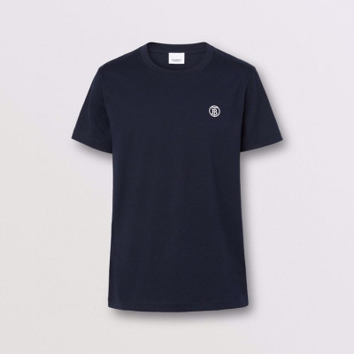 버버리 남성 블루 크루넥 반팔티 - Mens Blue Tshirts - Bur04390x