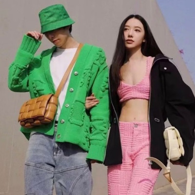 보테가 남/녀 트렌디 그린 가디건 - Unisex Green Cardigan - bot310x