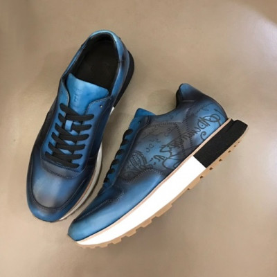 벨루티 남성  클래식 블루 스니커즈 - Mens Blue Sneakers - ber0095x