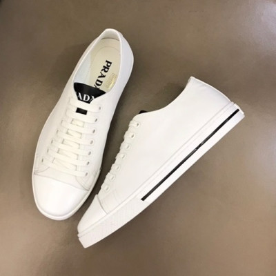 프라다 남성 클래식 화이트 스니커즈 - Mens White Sneakers - pra02723x