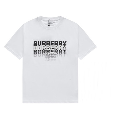 버버리 남성 화이트 크루넥 반팔티 - Mens White Tshirts - Bur04436x