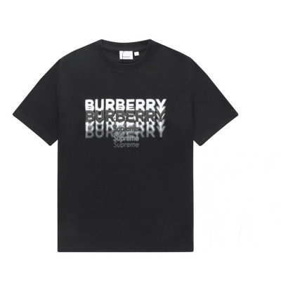 버버리 남성 블랙 반팔티 - Mens Black Tshirts - Bur04437x