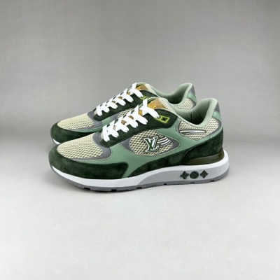 루이비통 남성 그린 스니커즈 - Mens Green Sneakers - lou05031x