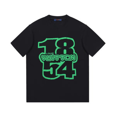 루이비통 남성 블랙 크루넥 반팔티 - Mens Black Tshirts - lou05058x