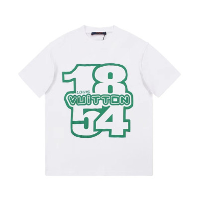 루이비통 남성 화이트 크루넥 반팔티 - Mens White Tshirts - lou05059x