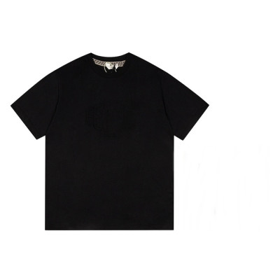 펜디 남성 블랙 크루넥 반팔티 - Mens Black Tshirts - fen01260x