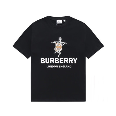 버버리 남성 블랙 크루넥 반팔티 - Mens Black Tshirts - Bur04464x