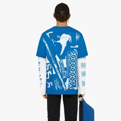 지방시 남성 캐쥬얼 블루 맨투맨 - Mens Blue Tshirts - giv0793x