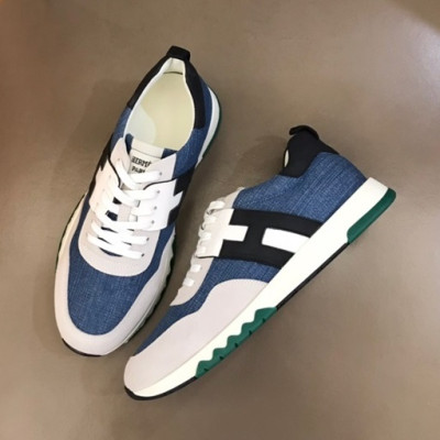 에르메스 남성 클래식 블루 스니커즈 - Mens Blue Sneakers - her0851x