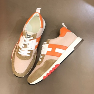 에르메스 남성 클래식 오렌지 스니커즈 - Mens Orange Sneakers - her0852x