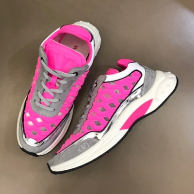 발렌티노 남/녀 VLogo 핑크 스니커즈 - Unisex Pink Sneakers - val0271x