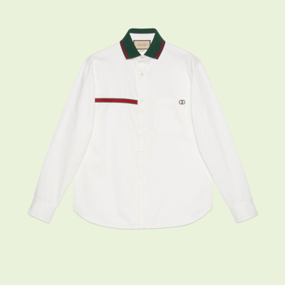구찌 남성 트렌디 화이트 셔츠 - Mens White Tshirts - guc05017x