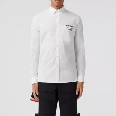 버버리 남성 클래식 화이트 셔츠 - Mens White Tshirts - bur04474x