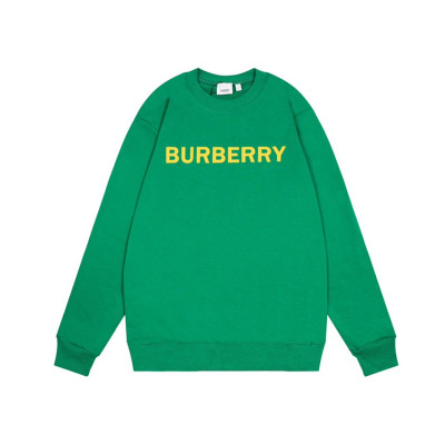 버버리 남/녀 크루넥 그린 맨투맨 - Unisex Green Tshirts - bur04481x