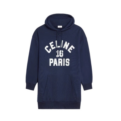 셀린느 여성 네이비 캐쥬얼 후드티 - Womens Navy Hoodie - cel0440x