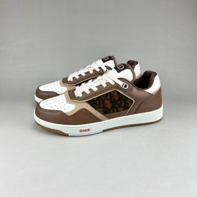 디올 남/녀 캐쥬얼 브라운 스니커즈 - Unisex Brown Sneakers - dio02004x