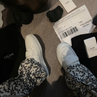 셀린느 남/녀 클래식 화이트 스니커즈 - Unisex White Sneakers - cel0448x
