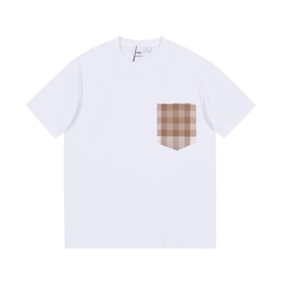 버버리 남성 화이트 크루넥 반팔티 - Mens White Tshirts - Bur04490x