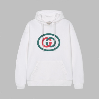 구찌 남/여 트렌디 화이트 후드티 - Unisex White Hoodie - guc05075x