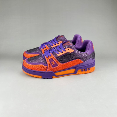 루이비통 남성 트렌디 퍼플 스니커즈 - Mens Purple Sneakers - lou05148x